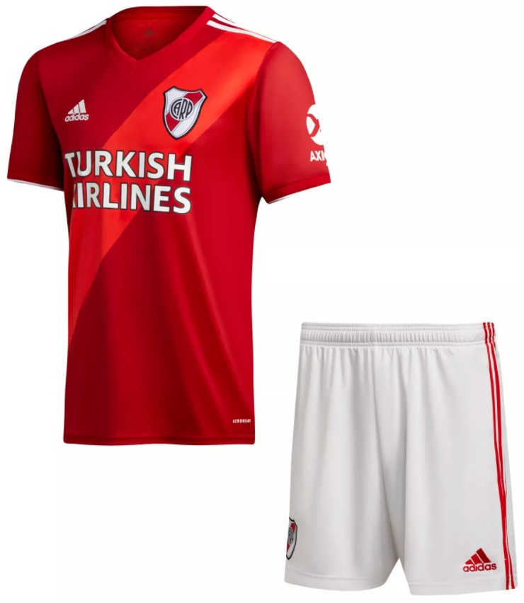 Kit infantil oficial Adidas River Plate 2020 2021 II jogador